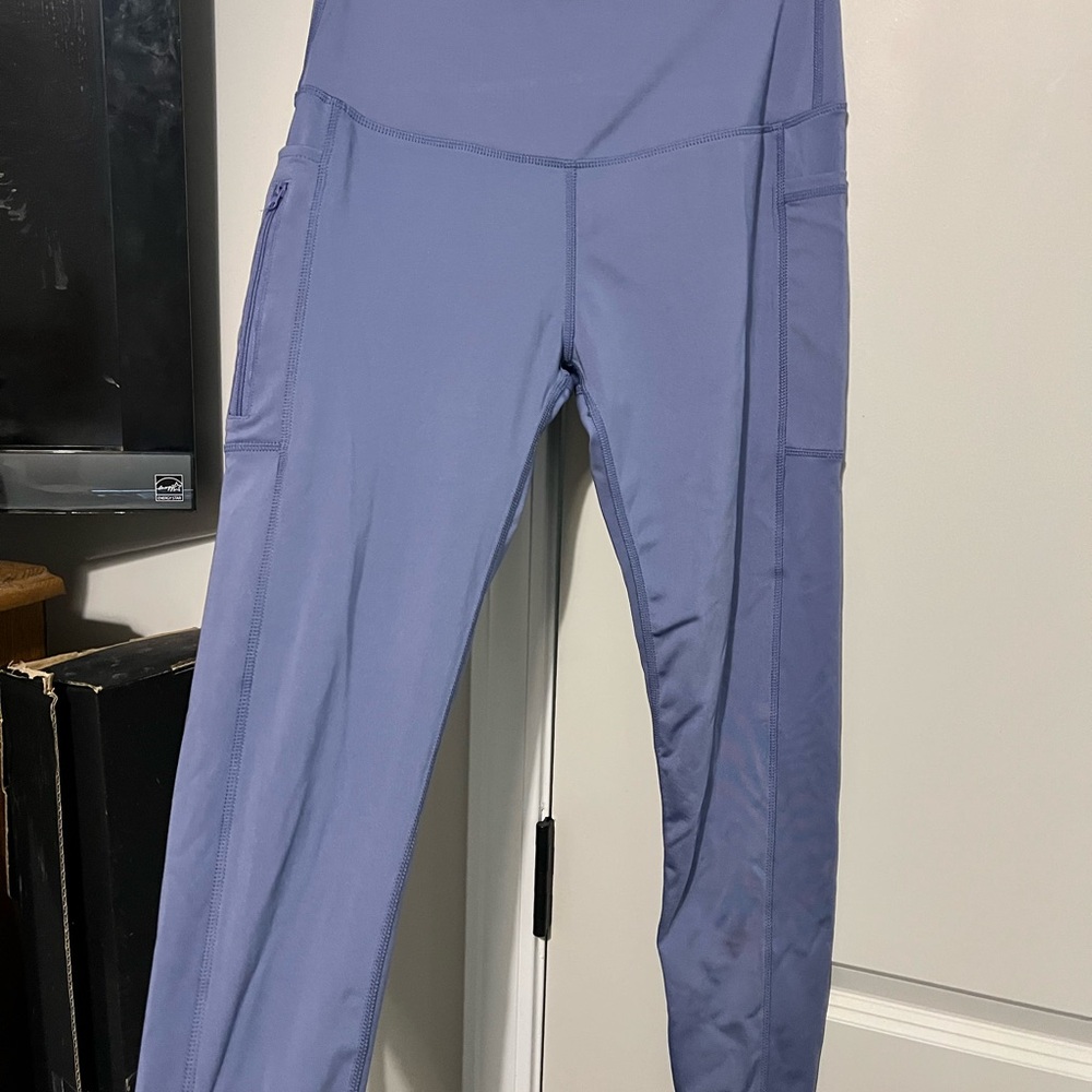 Women's Blue High-Waisted Leggings